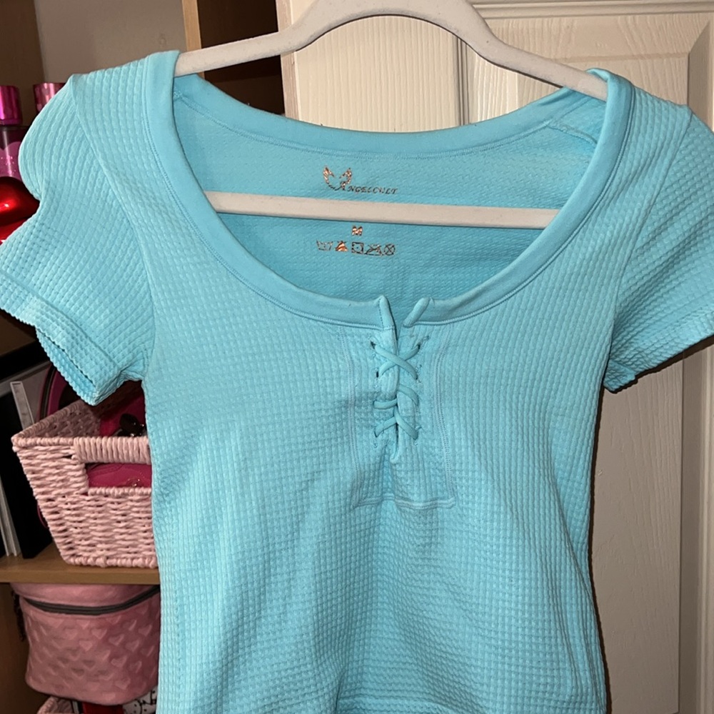 Aqua blue top